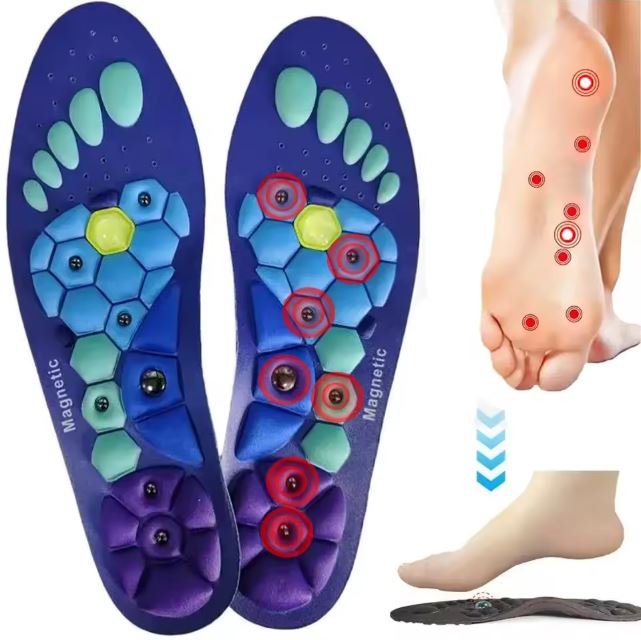 Evo Step magnetic acupressure insoles with ergonomic arch support for all-day comfort