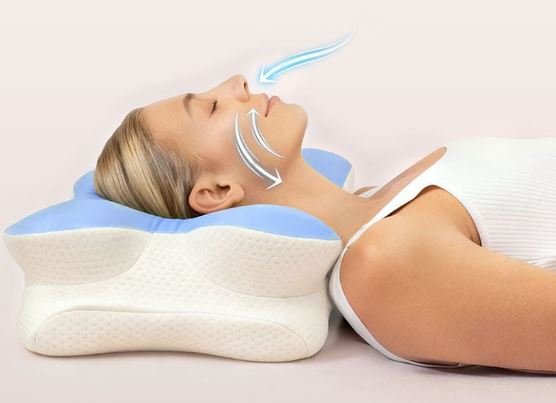 Melara Max ergonomic pillow package including premium memory foam pillow with ergonomic support design and cooling materials